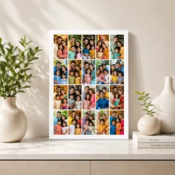 20 photo collage frame 5 column 4 each vertical layout india 08 white 2