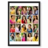 20 photo collage frame 5x4 wide grid layout india 09 black main