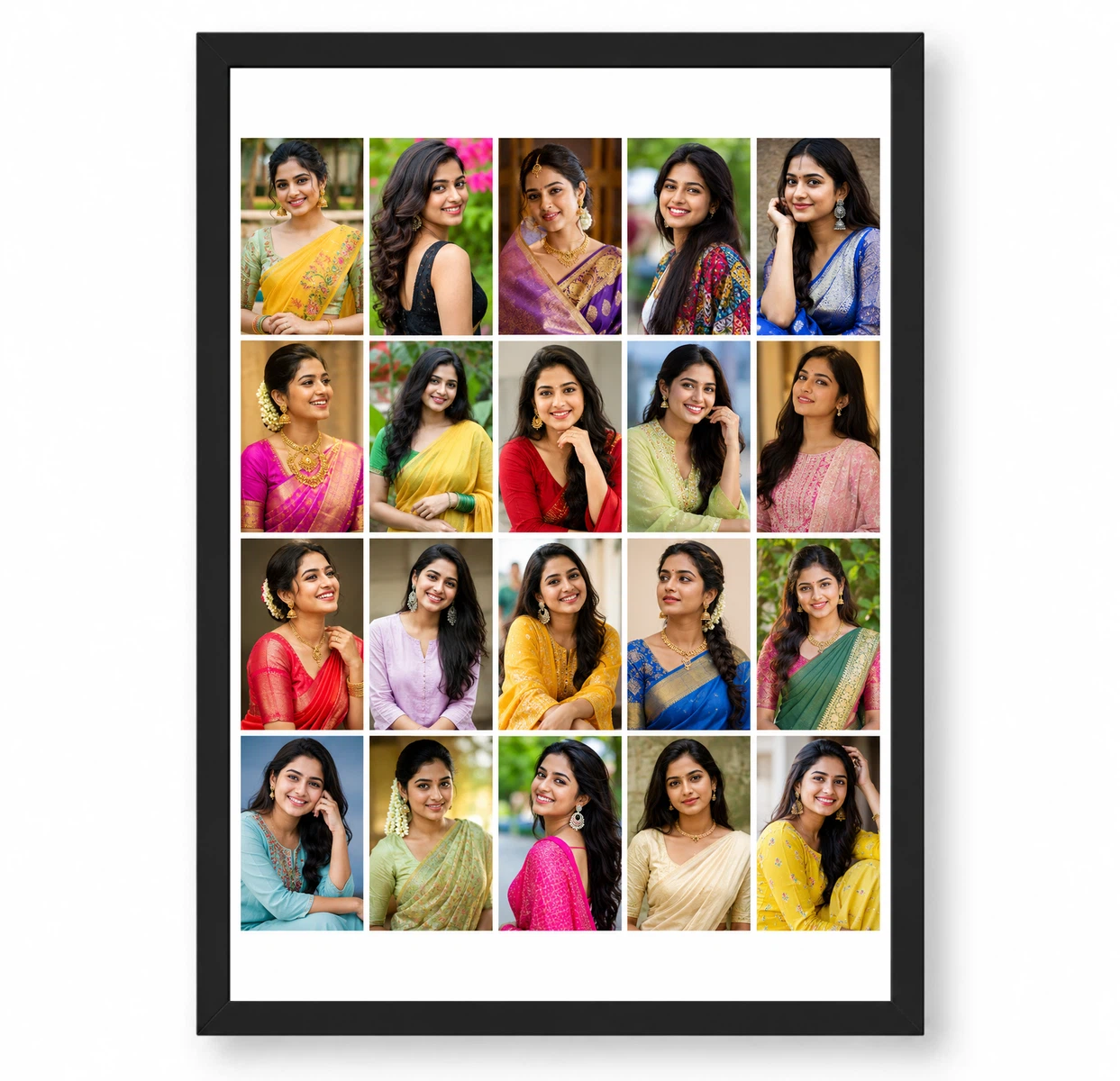 20 Photo Collage Frame 5x4 Wide Grid Layout 1 20 Photo Collage Frame 5x4 Wide Grid Layout