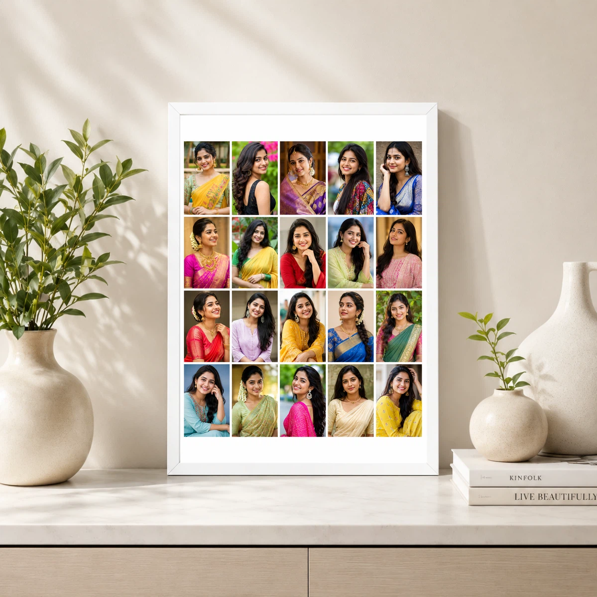 20 Photo Collage Frame 5x4 Wide Grid Layout 4 20 Photo Collage Frame 5x4 Wide Grid Layout - Image 4