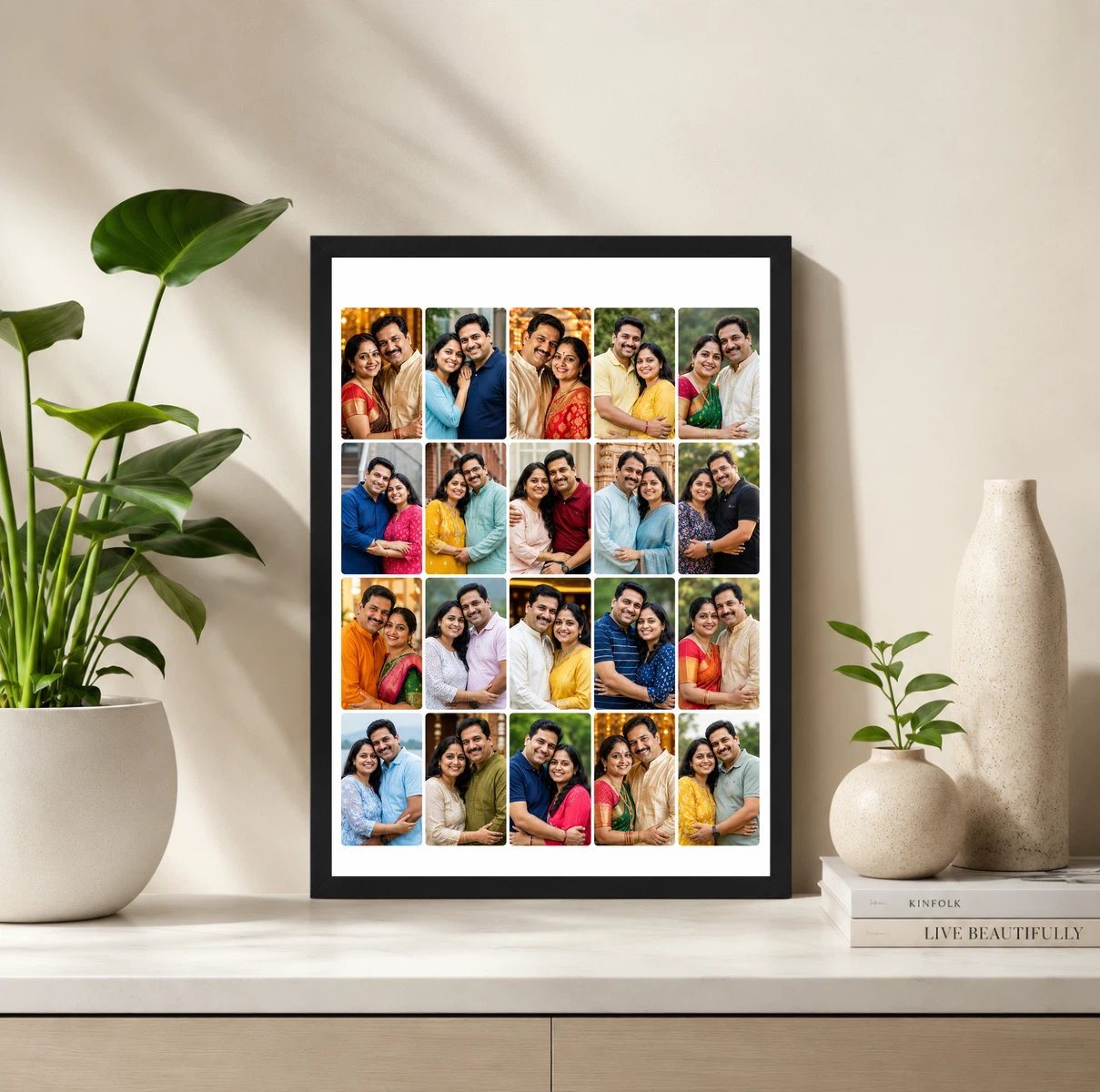 20 Photo Collage Frame Brick Offset 10+10 Layout 2 20 Photo Collage Frame Brick Offset 10+10 Layout - Image 2