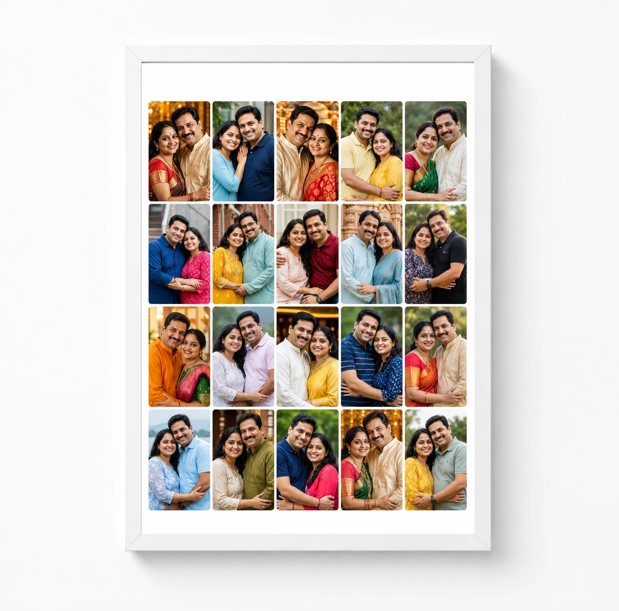 20 Photo Collage Frame Brick Offset 10+10 Layout 3 20 Photo Collage Frame Brick Offset 10+10 Layout - Image 3