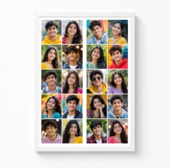 20 photo collage frame dual 5x2 block layout india 11 white main