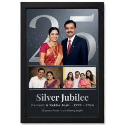 25th Anniversary Silver Jubilee Couple Love Milestone Photo Frame