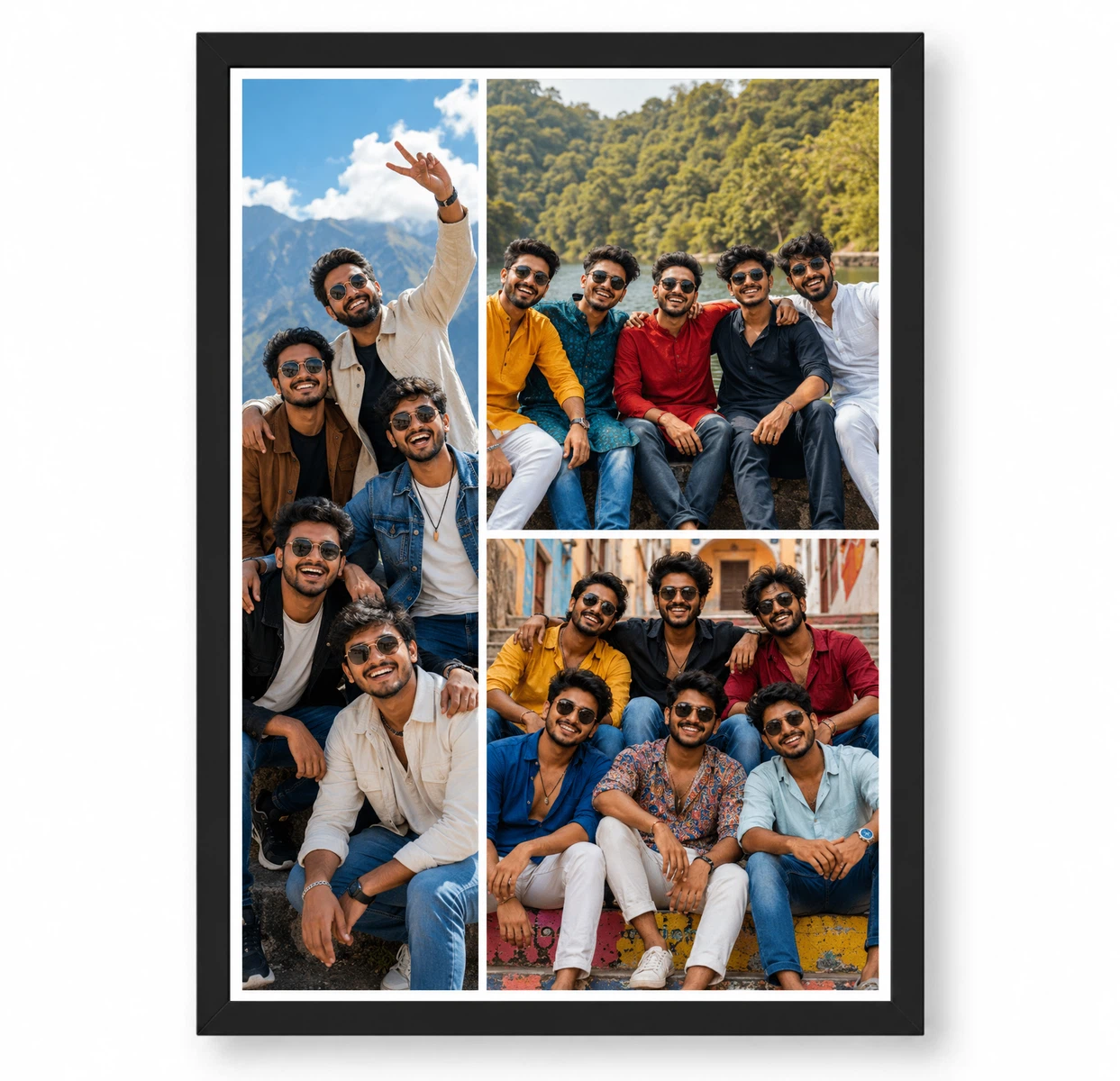 3 Photo Collage Frame L Shape Creative Three Slot Layout 1 3 Photo Collage Frame L Shape Creative Three Slot Layout