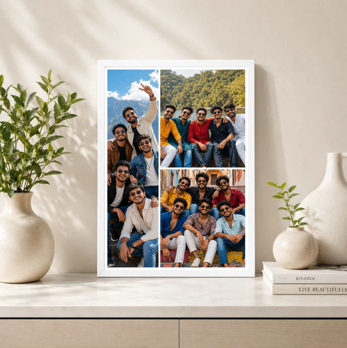 3 Photo Collage Frame L Shape Creative Three Slot Layout 4 3 Photo Collage Frame L Shape Creative Three Slot Layout - Image 4