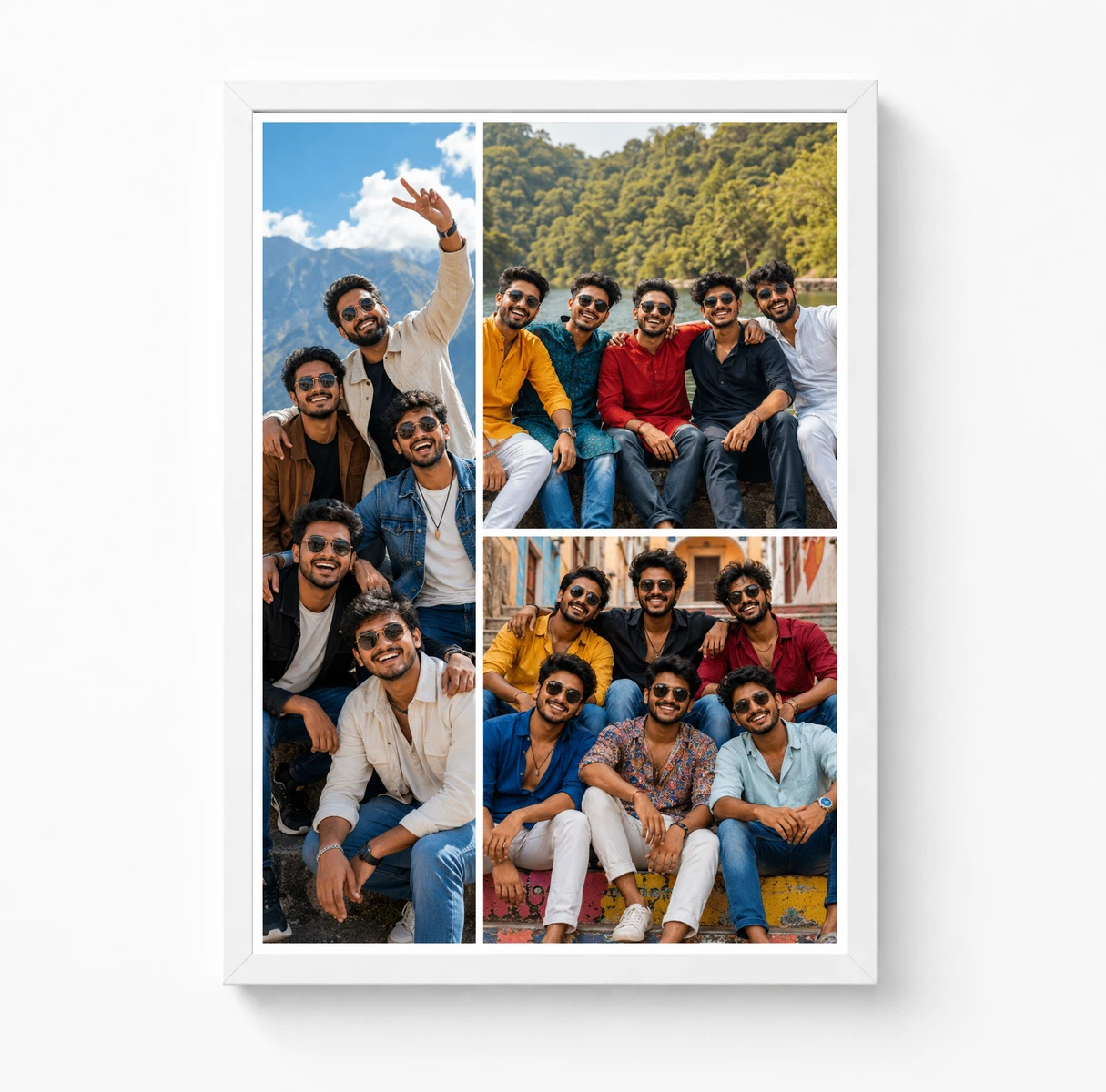 3 Photo Collage Frame L Shape Creative Three Slot Layout 3 3 Photo Collage Frame L Shape Creative Three Slot Layout - Image 3