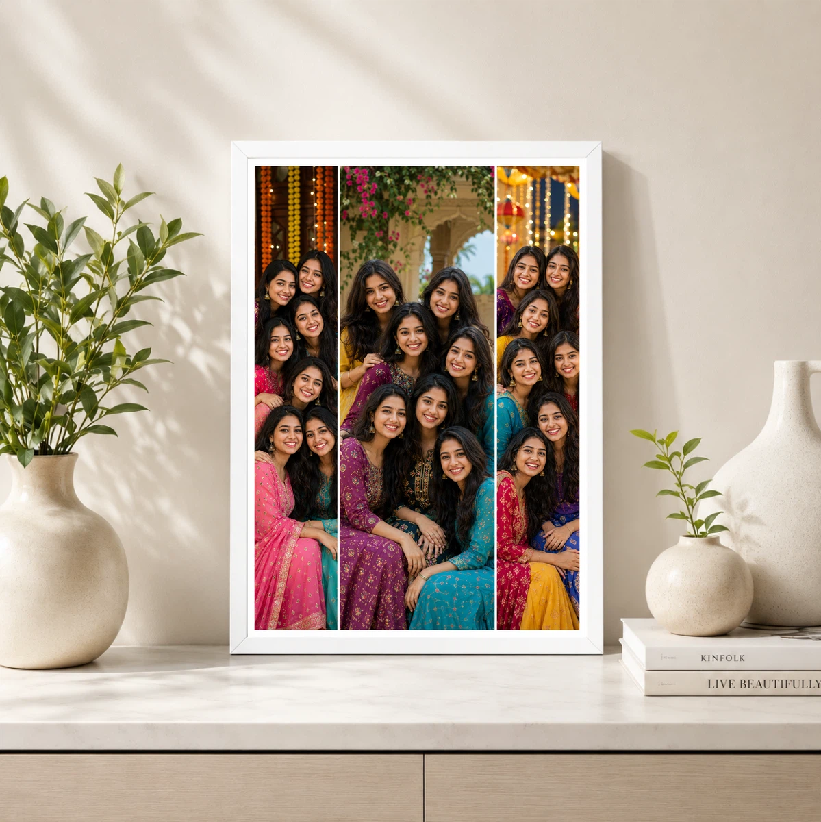 3 Photo Collage Frame Large Center Flanked by Two Tall Portraits 4 3 Photo Collage Frame Large Center Flanked by Two Tall Portraits - Image 4
