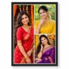 3 photo collage frame large left two right stacked layout india 03 black main