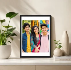Alternative view of 3 Photo Collage Frame Rounded Corners Soft Trio Layout