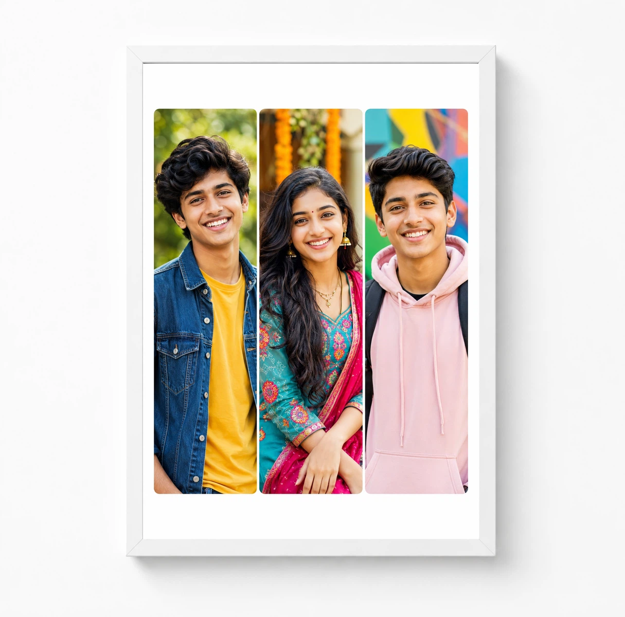 3 Photo Collage Frame Rounded Corners Soft Trio Layout 3 3 Photo Collage Frame Rounded Corners Soft Trio Layout - Image 3