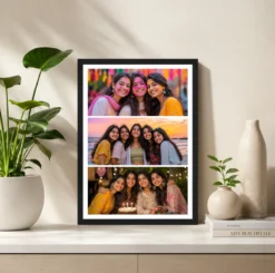 Alternative view of 3 Photo Collage Frame Three Equal Horizontal Strips Layout