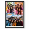 3 photo collage frame two top row wide bottom layout india 06 black main