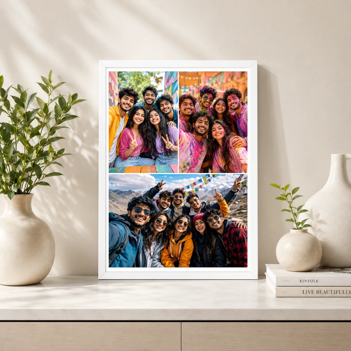 3 Photo Collage Frame Two Top Row Wide Bottom Layout 4 3 Photo Collage Frame Two Top Row Wide Bottom Layout - Image 4