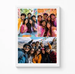 3 Photo Collage Frame Two Top Row Wide Bottom Layout 6 3 photo collage frame two top row wide bottom layout india 06 white main