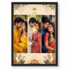 3 photo collage frame warm sand three slot minimalist layout india 01 black main