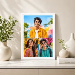 3 Photo Collage Frame Wide Top Two Equal Bottom Row Layout 7 3 photo collage frame wide top two equal bottom row india 05 white 2
