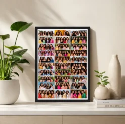 Alternative view of 30 Photo Collage Frame 10 Row x 3 Column Strip Layout