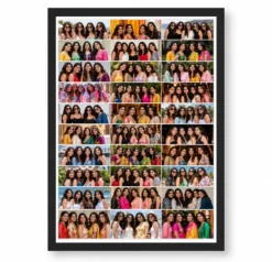 30 Photo Collage Frame 10 Row x 3 Column Strip Layout