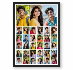 30 Photo Collage Frame 3 Big Featured + 27 Mini Dense Grid Layout
