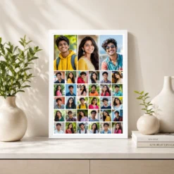 30 photo collage frame 3 big featured 27 mini dense grid layout india 03 white 2