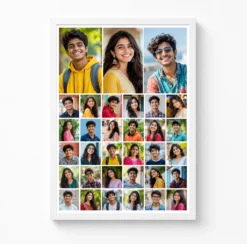 30 photo collage frame 3 big featured 27 mini dense grid layout india 03 white main