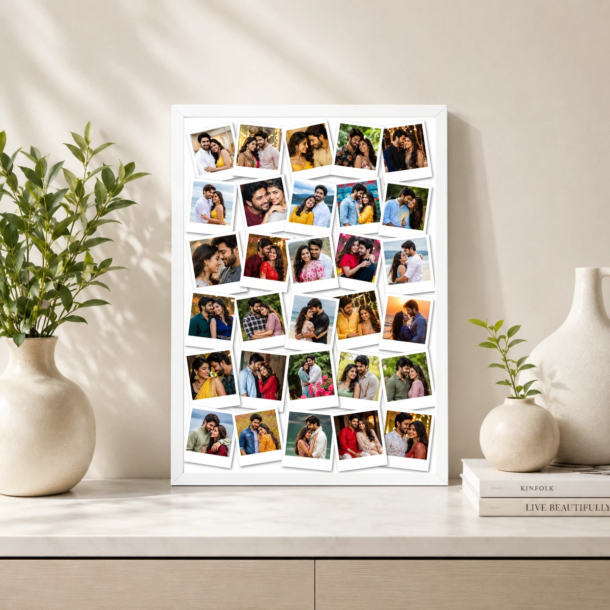 30 Photo Collage Frame 30 Polaroid Scattered Memory Board Layout 4 30 Photo Collage Frame 30 Polaroid Scattered Memory Board Layout - Image 4