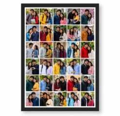 30 Photo Collage Frame 5+5+5+5+5+5 Six Rows Layout