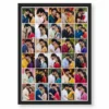 30 photo collage frame 5x6 dense grid layout india 09 black main