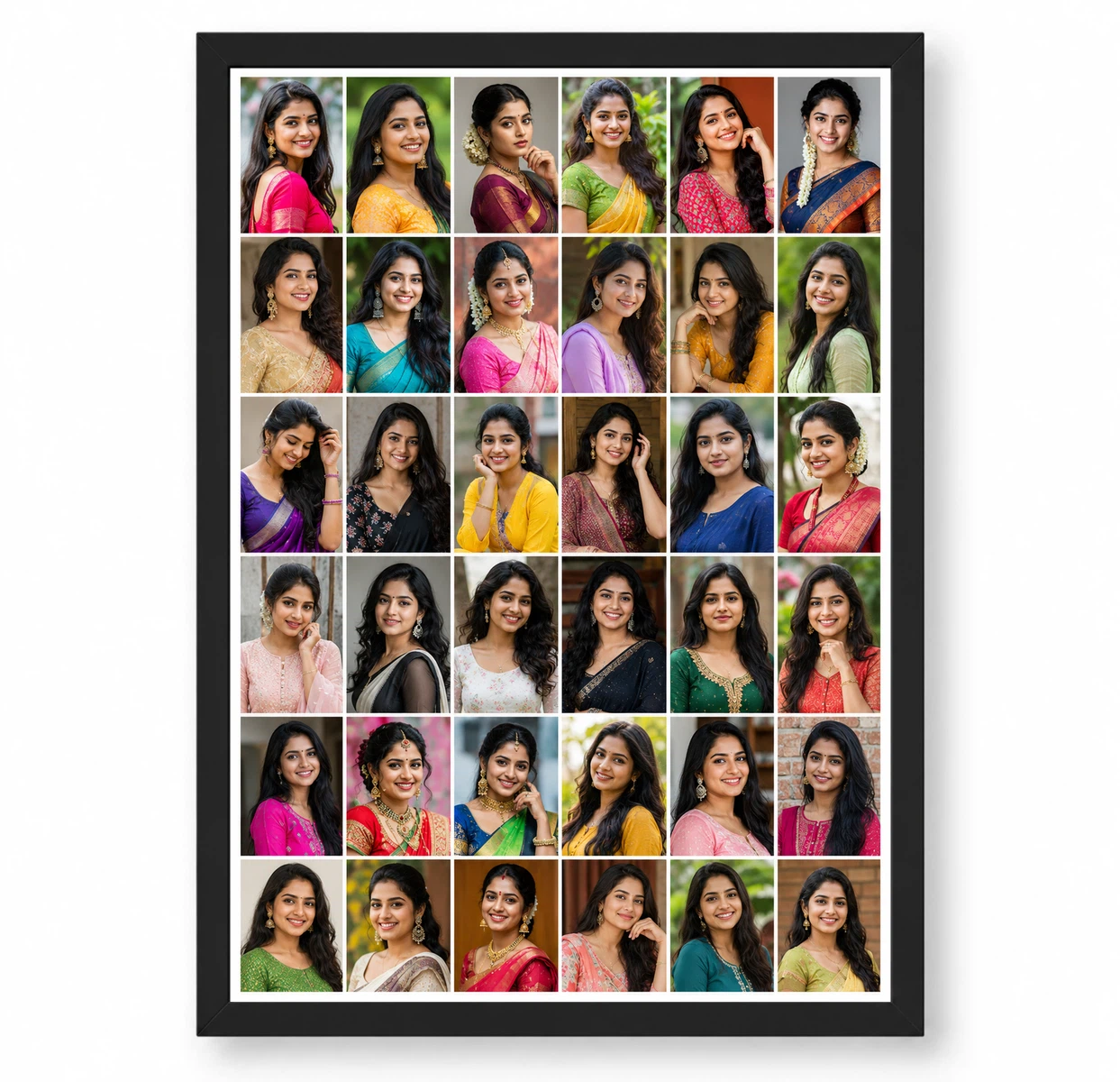 30 Photo Collage Frame 6x5 Wide Grid Layout 1 30 Photo Collage Frame 6x5 Wide Grid Layout