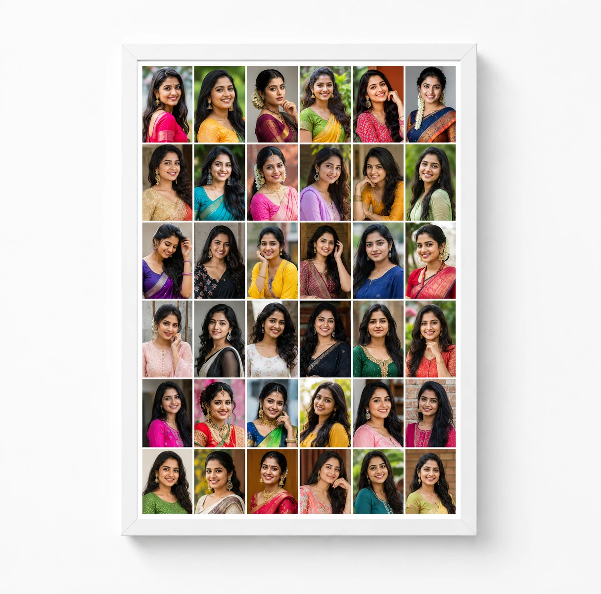 30 Photo Collage Frame 6x5 Wide Grid Layout 3 30 Photo Collage Frame 6x5 Wide Grid Layout - Image 3