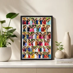 Alternative view of 30 Photo Collage Frame Brick Offset 15+15 Two Dense Rows Layout