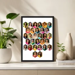 Alternative view of 30 Photo Collage Frame Honeycomb Dense 30 Pattern Layout