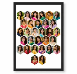 30 Photo Collage Frame Honeycomb Dense 30 Pattern Layout