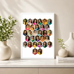 30 Photo Collage Frame Honeycomb Dense 30 Pattern Layout 7 30 photo collage frame honeycomb dense 30 pattern layout india 13 white 2