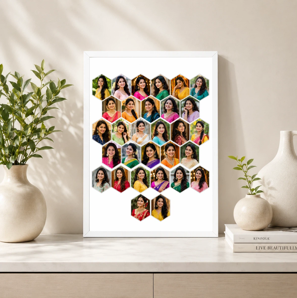 30 Photo Collage Frame Honeycomb Dense 30 Pattern Layout 4 30 Photo Collage Frame Honeycomb Dense 30 Pattern Layout - Image 4