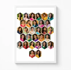30 Photo Collage Frame Honeycomb Dense 30 Pattern Layout 6 30 photo collage frame honeycomb dense 30 pattern layout india 13 white main