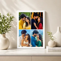 4 photo collage frame 2x2 perfect square grid layout india 05 white 2