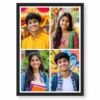 4 photo collage frame center cross four corner quadrant india 07 black main