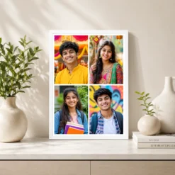4 Photo Collage Frame Center Cross Four Corner Quadrant Layout 7 4 photo collage frame center cross four corner quadrant india 07 white 2