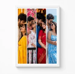 4 photo collage frame four tall portrait quad strip india 06 white main