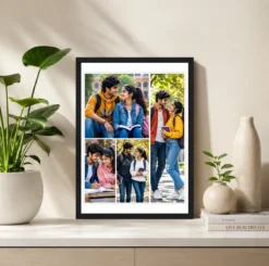 Alternative view of 4 Photo Collage Frame L Shape One Large Three Small Creative Layout