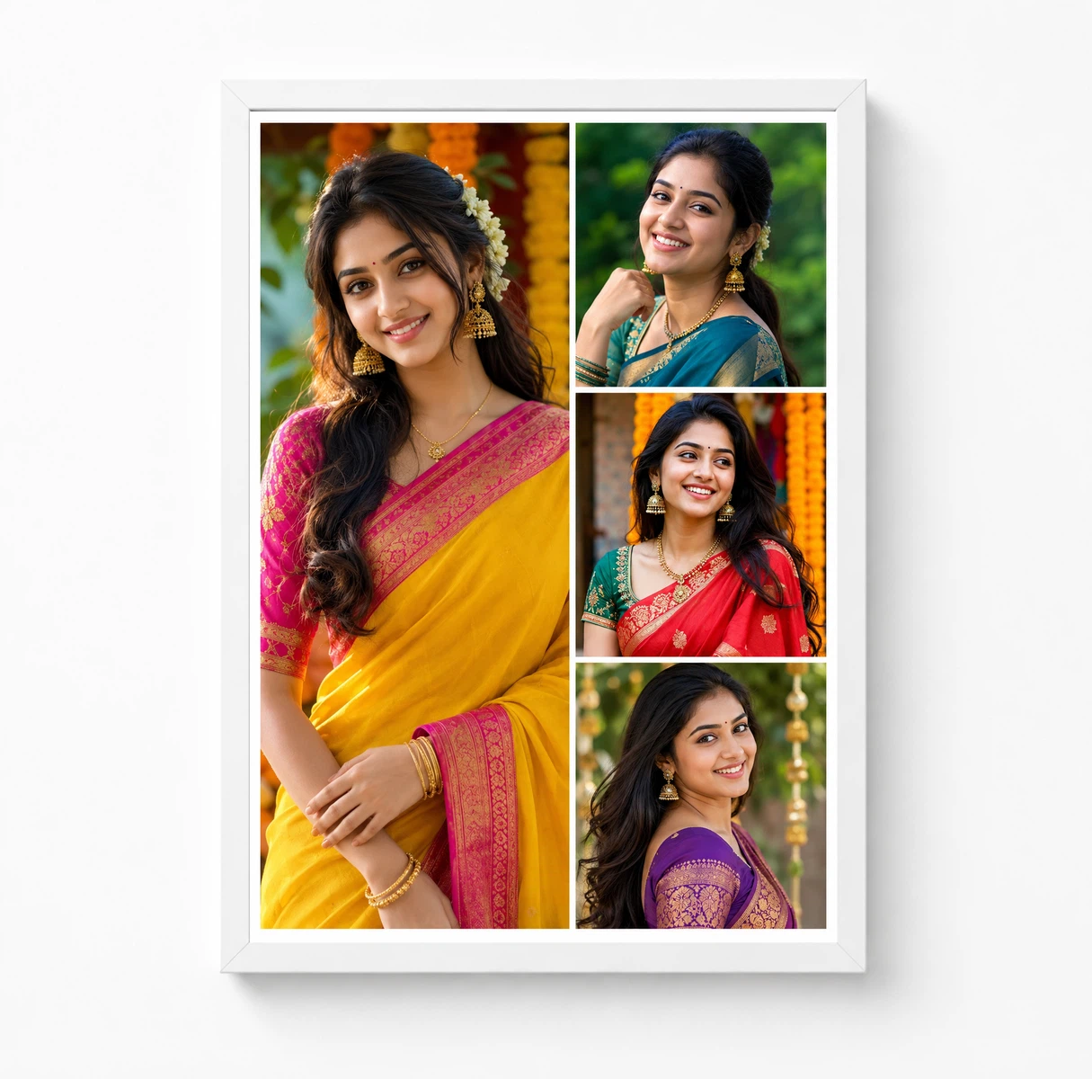 4 Photo Collage Frame Large Left Three Right Column Layout 3 4 Photo Collage Frame Large Left Three Right Column Layout - Image 3