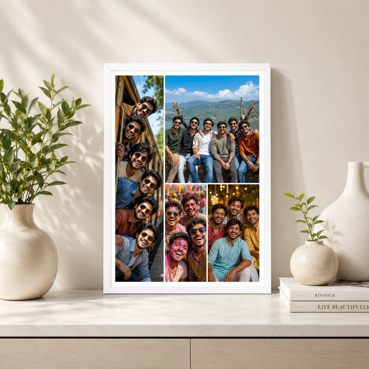4 Photo Collage Frame Mosaic Mixed Height Four Panel Layout 4 4 Photo Collage Frame Mosaic Mixed Height Four Panel Layout - Image 4