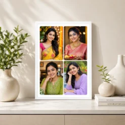 4 Photo Collage Frame Rounded Corner Quad Soft Friendly Layout 7 4 photo collage frame rounded corner quad soft friendly india 10 white 2