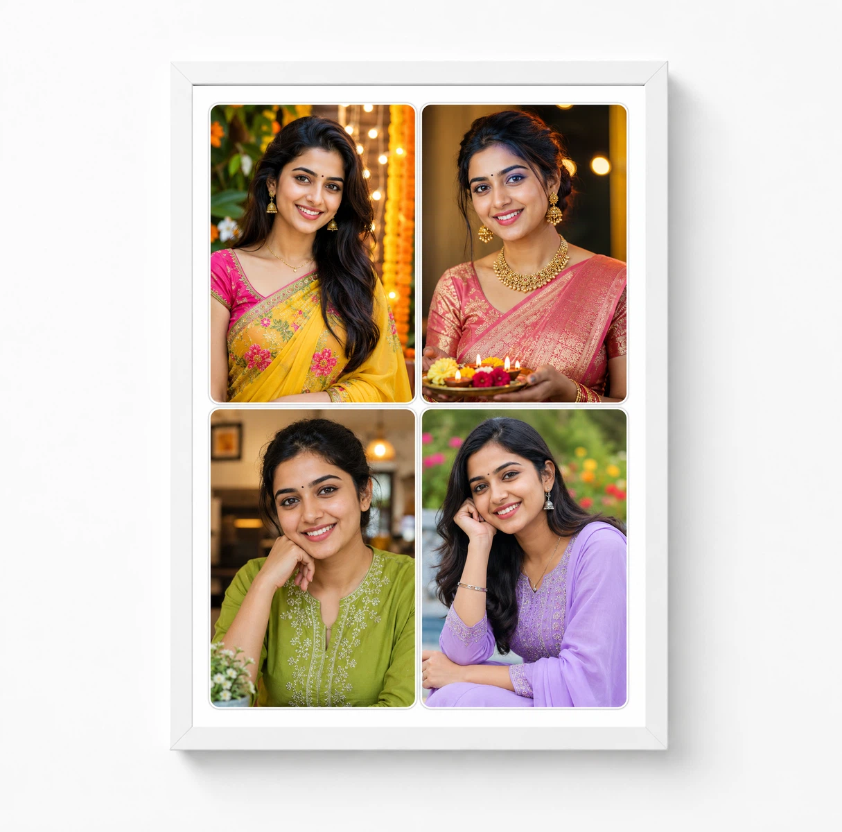 4 Photo Collage Frame Rounded Corner Quad Soft Friendly Layout 3 4 Photo Collage Frame Rounded Corner Quad Soft Friendly Layout - Image 3