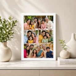 4 Photo Collage Frame Top Wide Two Mid One Bottom Asymmetric Layout 7 4 photo collage frame top wide two mid one bottom asymmetric india 11 white 2