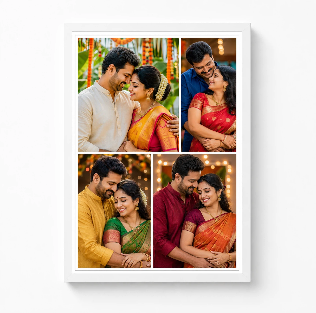 4 Photo Collage Frame Two Wide Landscape Two Portrait Mixed Layout 3 4 Photo Collage Frame Two Wide Landscape Two Portrait Mixed Layout - Image 3
