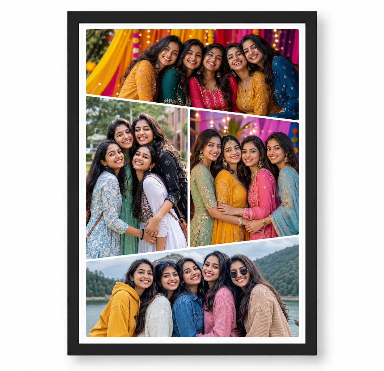 4 Photo Collage Frame Z Pattern Four Slot Editorial Layout 1 4 Photo Collage Frame Z Pattern Four Slot Editorial Layout