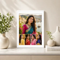 5 Photo Collage Frame 1 Hero Top Full Width 4 Bottom Row Layout 7 5 photo collage frame 1 hero top full width 4 bottom row layout india 03 white 2